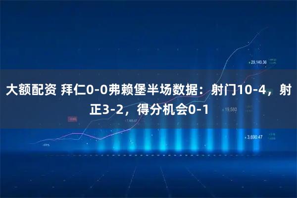 大额配资 拜仁0-0弗赖堡半场数据：射门10-4，射正3-2，得分机会0-1
